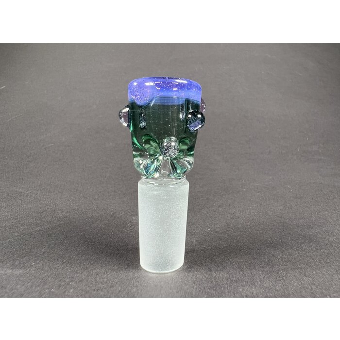 Mustard Glass 14mm Lipwrap Dot Pinch Slide #1