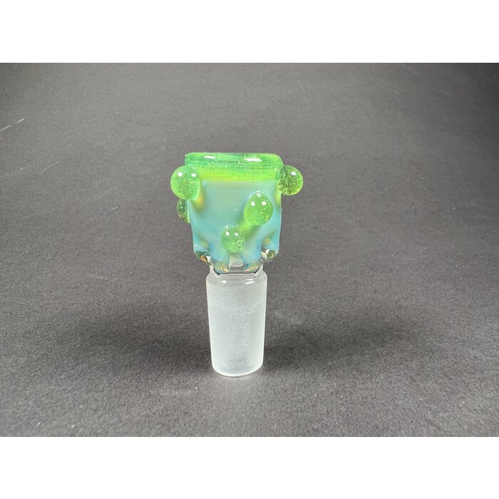 Mustard Glass 14mm Lipwrap Dot Pinch Slide #2
