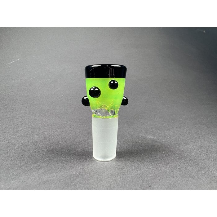 Mustard Glass 14mm Lipwrap Dot Pinch Slide #4