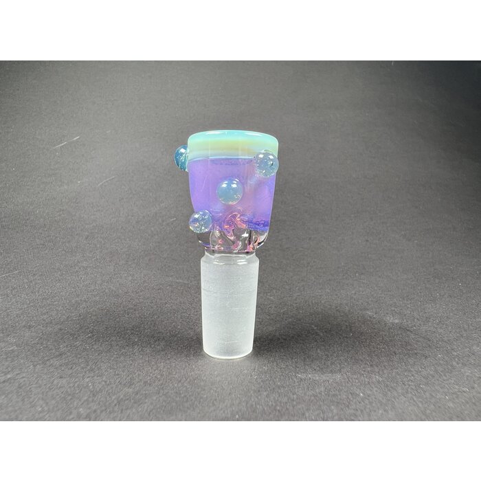 Mustard Glass 14mm Lipwrap Dot Pinch Slide #8