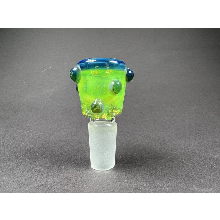 Mustard Glass 14mm Lipwrap Dot Pinch Slide #9