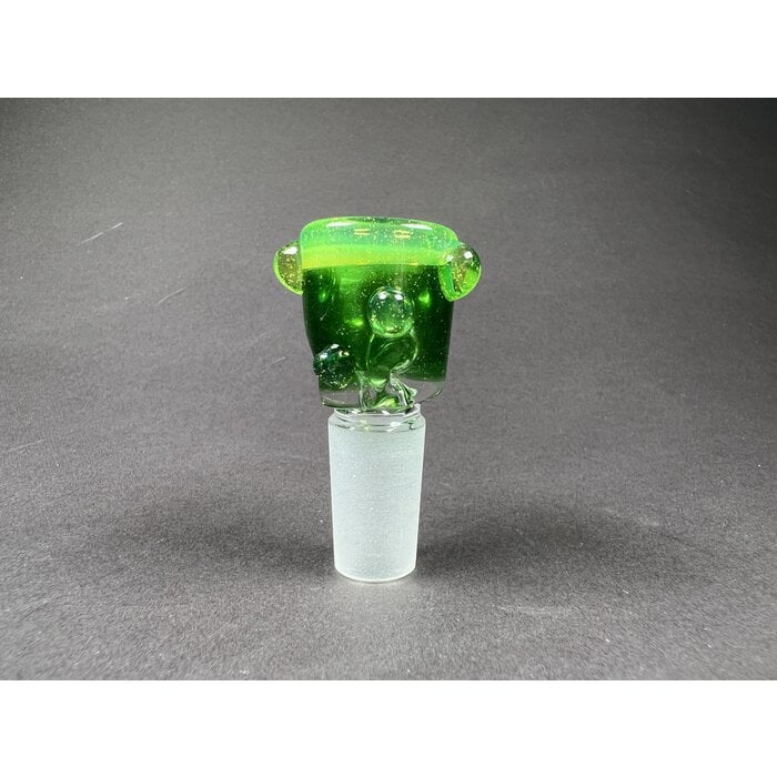 Mustard Glass 14mm Lipwrap Dot Pinch Slide #10