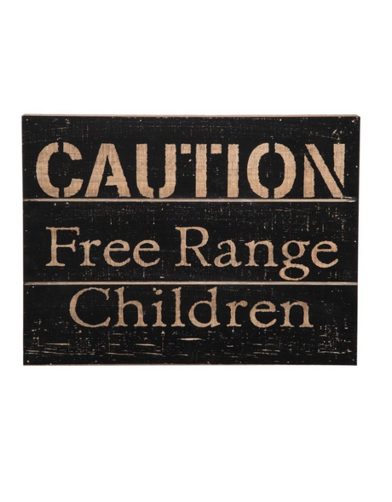 Foreside Foreside Free Range Children Wood Wall Decir