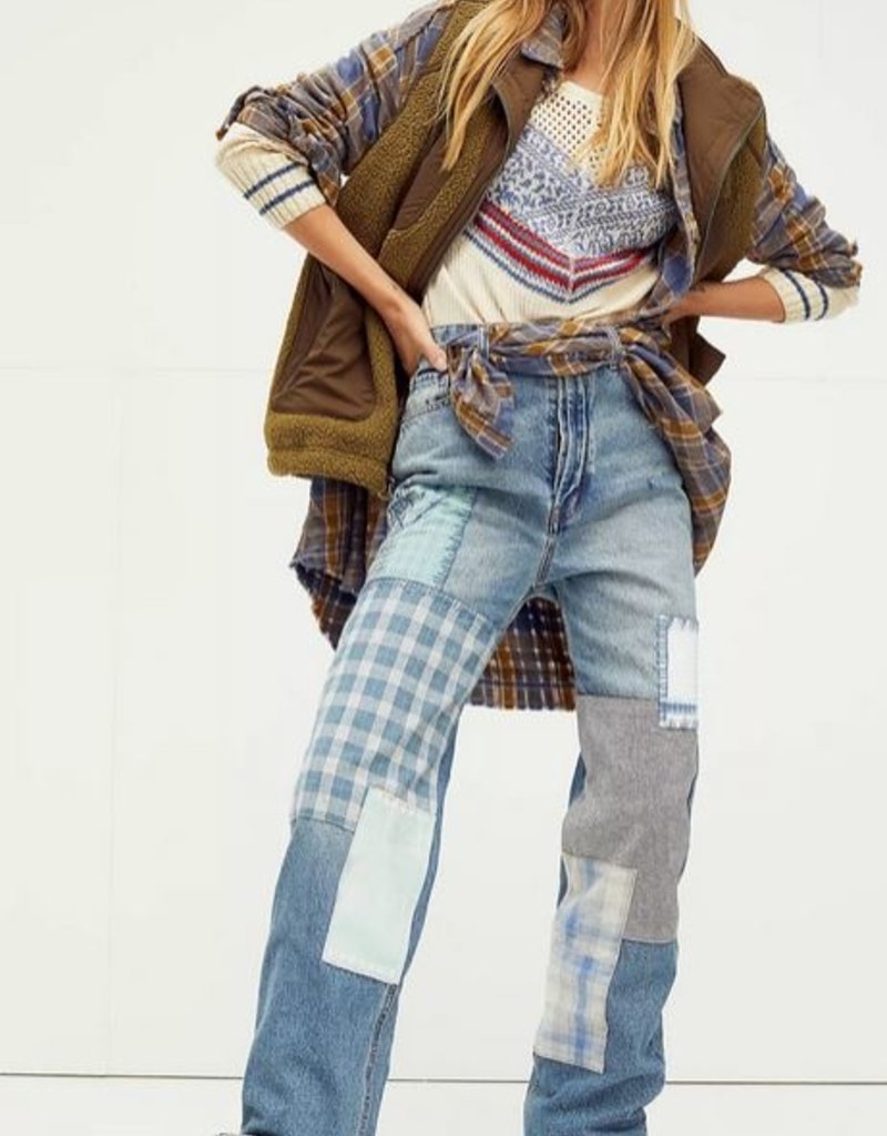 Free People Free People Steinbeck Patchwork Jean