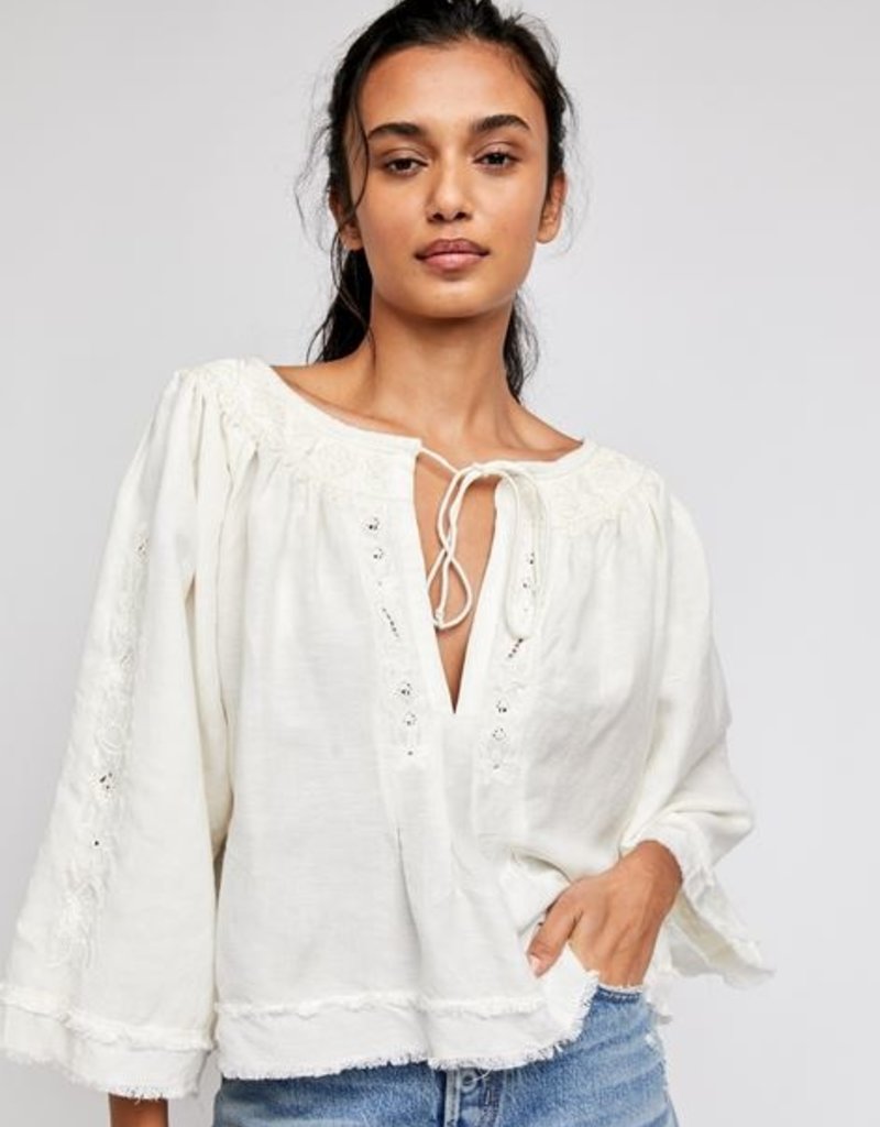 Free People Free People Sun Valley Embroidered Top