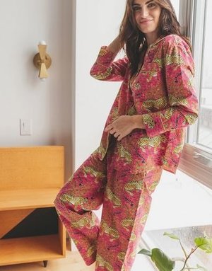 PrintFresh Bagheera Pink Long Pajama Set
