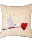 Natchie Natchie  "Lead With Your Heart" Embroidered Pillow