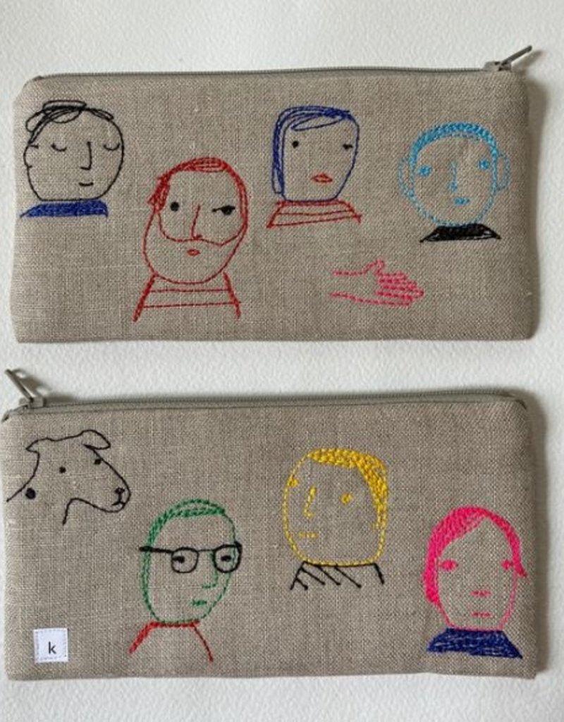 K.Studio Home K Studio "Folks" Embroidered Pouch