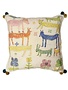 Sugarboo Designs Sugarboo Stacked Animals & Pom Poms Pillow