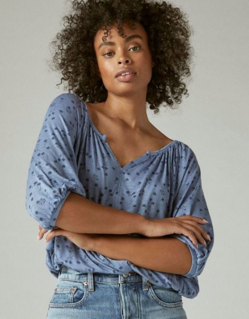 Lucky Brand Clothing Lucky Brand Floral Peasant Top