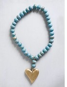 Creative Co-op CC Mango Wood Beads w/Heart