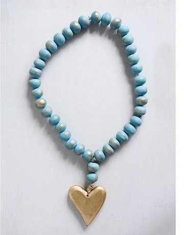 Creative Co-op CC Mango Wood Beads w/Heart