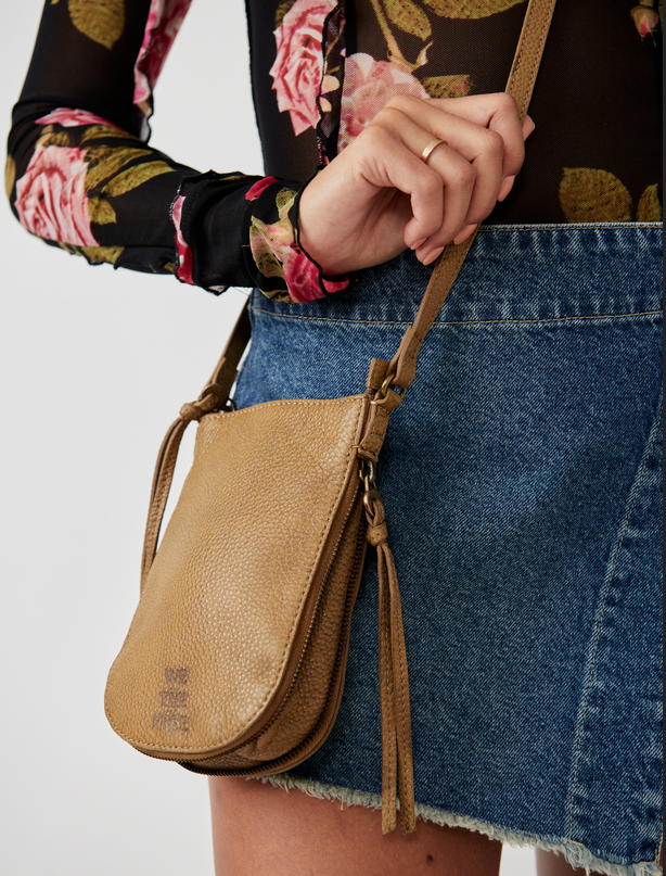 Free People Wyatt Leather Crossbody Purse HOLLYANN