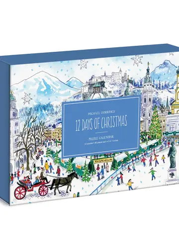 Chronicle Books Michael Storrings 12 Days of Christmas Advent Puzzle Calendar