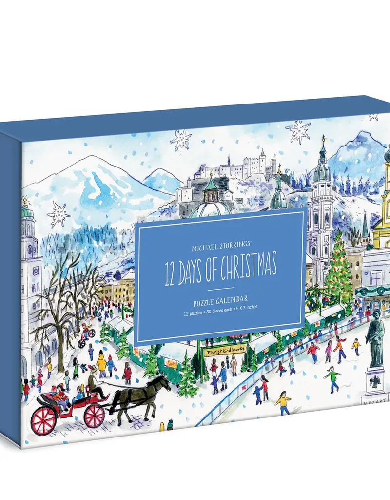 Chronicle Books Michael Storrings 12 Days of Christmas Advent Puzzle Calendar