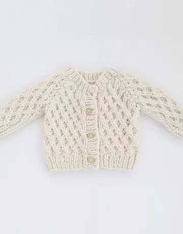 Huggalugs Huggalugs Waffle Cardigan Sweater