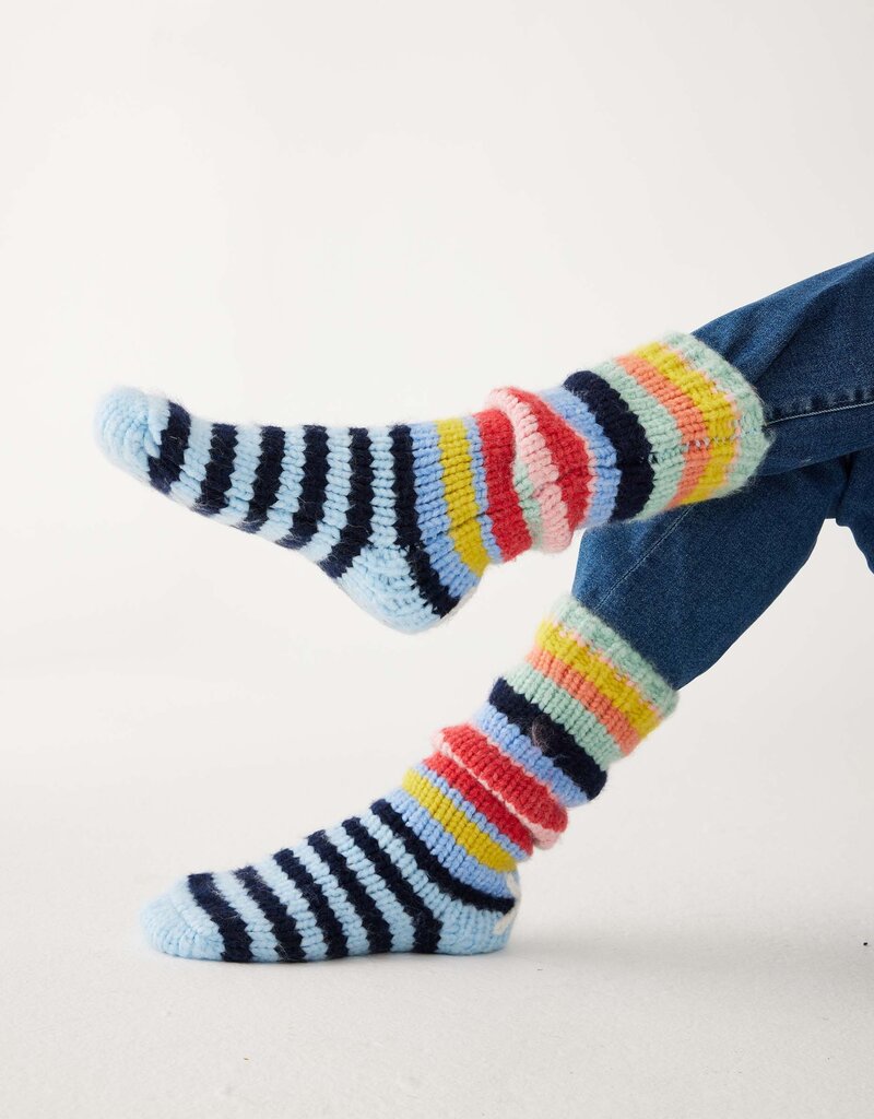 Mer-Sea & Co. MerSea Love Knot XO Rainbow Slipper Socks