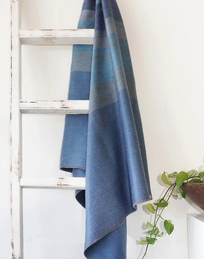 hollyann Shupaca Alpaca Blanket in Tide Water HOLLYANN