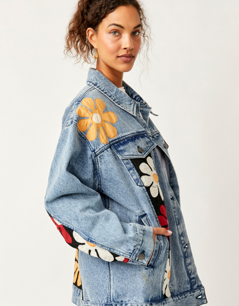 Free People Free People Annies Flower Bomb Denim Jacket