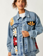 Free People Free People Annies Flower Bomb Denim Jacket