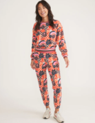 Marine Layer Marine Layer Anytime Fleece in Groovy Floral
