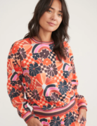 Marine Layer Marine Layer Anytime Fleece in Groovy Floral