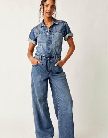 Free People Free People Edison Wide Leg Coverall