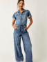 Free People Free People Edison Wide Leg Coverall