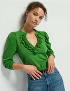 Nation LTD Nation Ltd Valita Split Neck Top