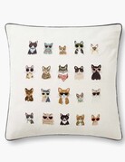 Rifle Paper / Loloi Rifle Paper Co. Cool Cats Embroidered Pillow