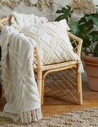 Patina Vie Patina Vie Cashmere Diamond Tufted Throw
