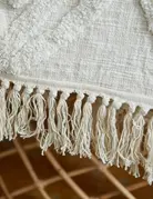Patina Vie Patina Vie Cashmere Diamond Tufted Throw