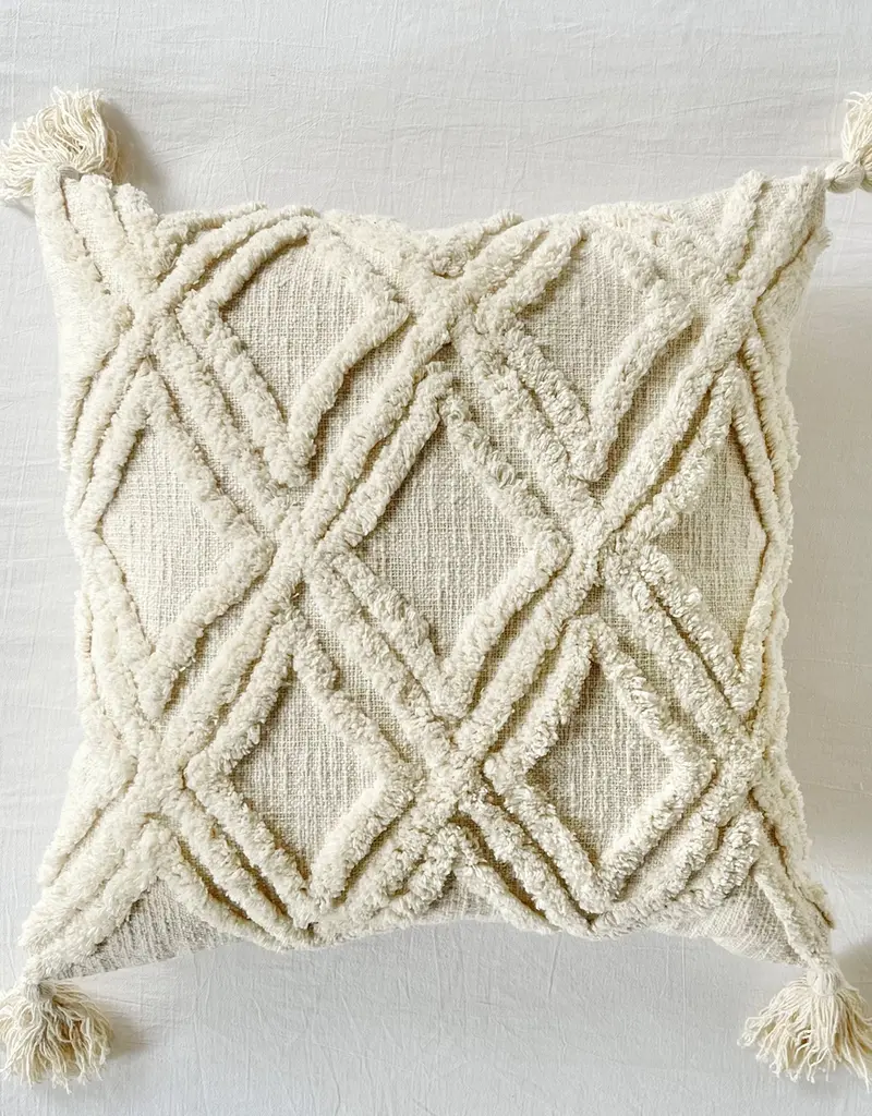 Patina Vie Patina Vie Pillow - Cashmere Diamond Tufted 20x20