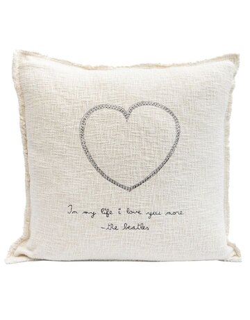 Sugarboo Designs Sugarboo Embroidered "In My Life" Beatles Pillow