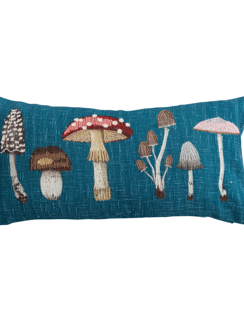 Creative Co-op Embroidered Mushroom Pillow