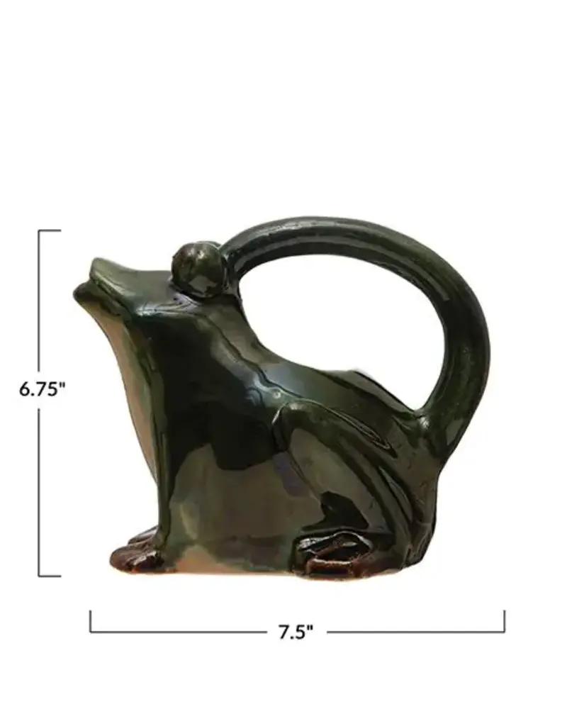 Creative Co-op Frog Watering Pitcher