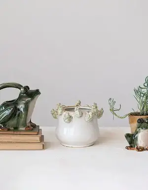Creative Co-op Frog Watering Pitcher