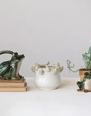 Creative Co-op Frog Watering Pitcher