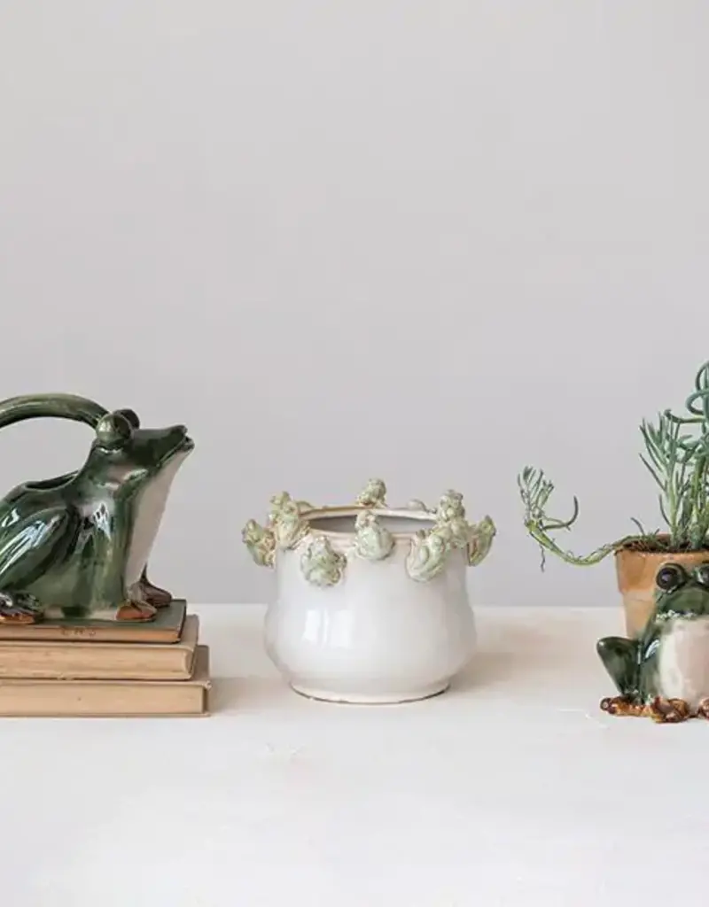 Creative Co-op Frog Watering Pitcher