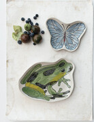 Creative Co-op Hand-Painted Butterfly Dish