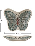 Creative Co-op Hand-Painted Butterfly Dish