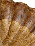 Creative Co-op Mango Wood Scalloped Bowl