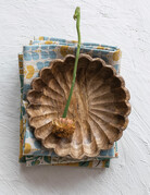 Creative Co-op Mango Wood Scalloped Bowl