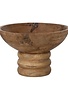 Bloomingville Ribbed Mango Wood Footed Bowl