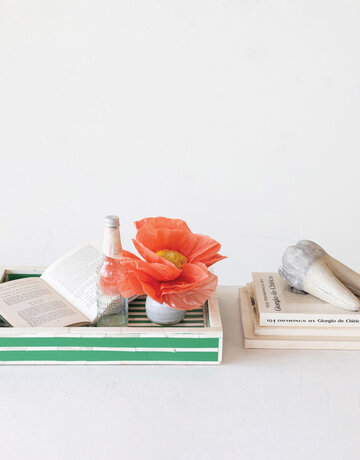 Creative Co-op Inlayed Bone & Resin Tray