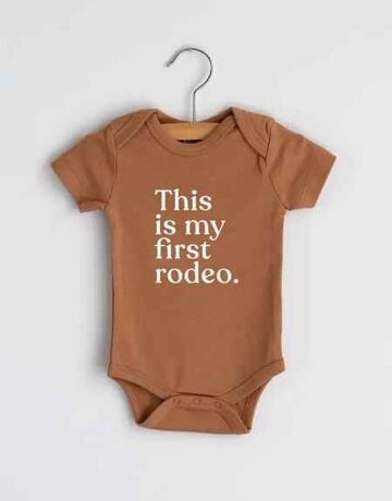 Gladfolk Gladfolk "This is My First Rodeo" Onesie