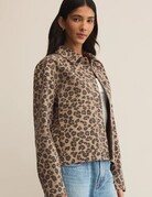 Z Supply Z Supply Bel Air Leopard Denim Jacket