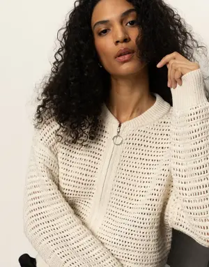 Sanctuary Sanctuary Open Knit Bomber Jacket