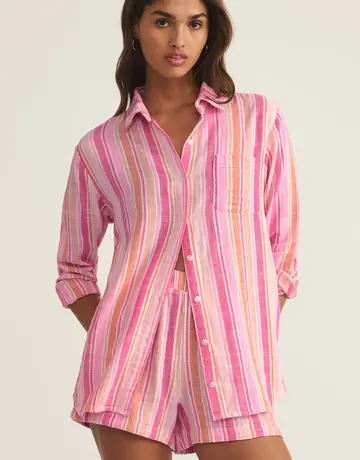 Z Supply Z Supply Saturdays Stripe Gauze Shirt