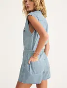 Z Supply Z Supply Dash Luxe Soft Denim Romper